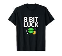Pixel Luck Mode Retro Gamer Arcade Clover T-Shirt