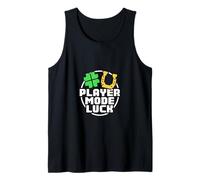 Pixel Luck Mode Retro Gamer Arcade Clover Tank Top