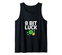 Pixel Luck Mode Retro Gamer Arcade Clover Tank Top
