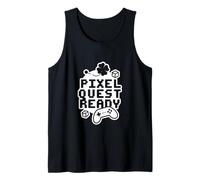 Pixel Luck Mode Retro Gamer Arcade Clover Tank Top