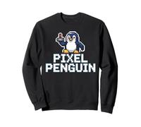 Pixel Penguin retro gaming penguin joystick for gamer Sweatshirt