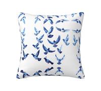 Pixel Pigeon Swarm Patterned Plush Square Pillowcase 16"x16" Ideal for Home Living Room Bedroom/Car Interior Pillowcase