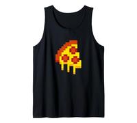 Pixel Pizza Slice 80s Video Game Easy Halloween Costume Tank Top