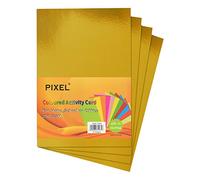 Pixel® Premium A4 250GSM Gold Single Sided Metallic Card. (Metallic Gold x 10 Sheets)