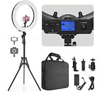 Pixel Ring Light, 19" Bi-Color LCD Display Ring Light with Stand, 55W 3000-5800K CRI≥97 Light Ring for Vlogging Selfie-Portrait Live Stream Video Photography Shooting