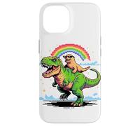 Pixel Style Art Sea Lion T-Rex Tyrannosaurus 8 Bit Graphics Case for iPhone 14