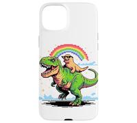 Pixel Style Art Sea Lion T-Rex Tyrannosaurus 8 Bit Graphics Case for iPhone 15 Plus