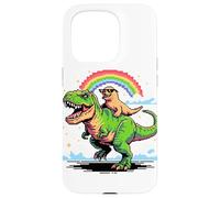 Pixel Style Art Sea Lion T-Rex Tyrannosaurus 8 Bit Graphics Case for iPhone 15 Pro