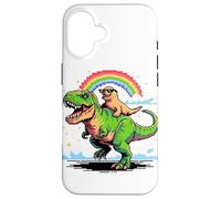 Pixel Style Art Sea Lion T-Rex Tyrannosaurus 8 Bit Graphics Case for iPhone 16