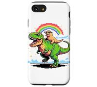 Pixel Style Art Sea Lion T-Rex Tyrannosaurus 8 Bit Graphics Case for iPhone SE (2020) / 7 / 8