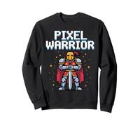 Pixel Warrior - Knight Holding Sword Retro Pixel Art Sweatshirt