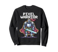 Pixel Warrior - Knight Holding Sword Retro Pixel Art Sweatshirt