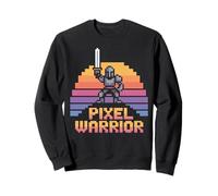 Pixel Warrior - Knight Holding Sword Retro Pixel Art Sweatshirt