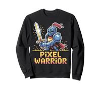 Pixel Warrior - Knight Holding Sword Retro Pixel Art Sweatshirt