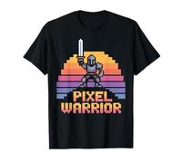 Pixel Warrior - Knight Holding Sword Retro Pixel Art T-Shirt