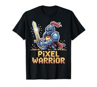 Pixel Warrior - Knight Holding Sword Retro Pixel Art T-Shirt