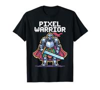 Pixel Warrior - Knight Holding Sword Retro Pixel Art T-Shirt