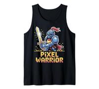 Pixel Warrior - Knight Holding Sword Retro Pixel Art Tank Top