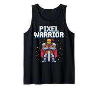 Pixel Warrior - Knight Holding Sword Retro Pixel Art Tank Top
