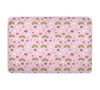 Pixel Wind Rainbow Mushroom Extra Large Resuable Changing Pad Covers Highly Absorbent Potty Training Sheets Cover Breathable Pad Liner for Kids Adults Pets , 52" L x 34" W