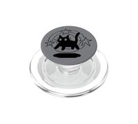 Pixel Y2K 90s Scary Cat Tomcat is Scared under Starry Tail PopSockets PopGrip for MagSafe
