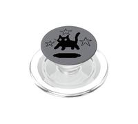 Pixel Y2K 90s Scary Cat Tomcat is Scared under Stars PopSockets PopGrip for MagSafe
