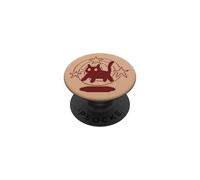 Pixel Y2K 90s Scary Tomcat Cat is Scared under Starry Tail PopSockets Adhesive PopGrip