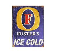 Pixelate Fosters Lager Served Here Metal Sign. Ideal Man Cave Home Bar Beer Garden Bar Pub Alcohol Drink