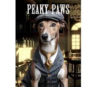 Pixelate Peaky Paws Greyhound Dog Metal Wall Art Sign, Vintage Pub Style Decor 20 x 15cm