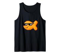 Pixelated Goldfish Cracker With Thug Pixel Sunglasses Tank Top