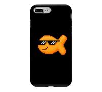 Pixelated Goldfish Snack With Thug Pixel Sunglasses Case for iPhone 7 Plus/8 Plus