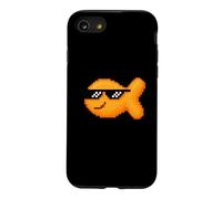 Pixelated Goldfish Snack With Thug Pixel Sunglasses Case for iPhone SE (2020) / 7/8