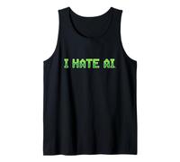 Pixelated I Hate AI Design - Tech Humor AI Programmer Tank Top