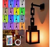 Pixelated Lantern Night Light - 16 Colors LED Light Touch & Remote Control - USB Rechargeable LED Mood 3D Lamp - Wall Mountable Lights Home Bedroom Gaming Room Decor Christmas Birthday Gift for Boys