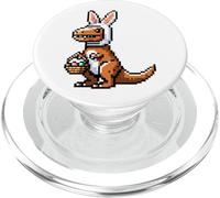 Pixeled Jurassic Egg Hunt Surprise Dino Easter Rabbit Bunny PopSockets PopGrip for MagSafe
