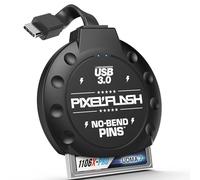 PixelFlash No-Bend Pins USB Type-C Compact Flash Card Reader 1" Cabled Tactical SuperSpeed CF Adapter