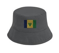 Pixelforma St. Vincent and the Grenadines Flag Bob Hat, Colour: Grey - Size: Large, One size