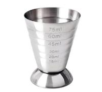 Pixelknit® Premium Cocktail Jigger - Precision 20ml/45ml Shot Measure with 75ml Capacity-Premium Stainless Steel Cocktail Measure for Home Bar & Pub-Accurate Alcohol Pourer for Gin, Vodka & Whiskey