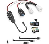 Pixelman - GPS Charger Cable Adapter for Garmin (10 Pin Type B), Compatible with Toyota RAV4/Corolla/Camry, Lexus, Subaru, etc.Built-in hidden USB power cable for Garmin, se
