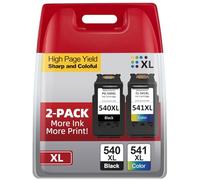 PIXELMY 540XL 541XL Twin Pack Replacement for Canon 540 and 541 Ink Cartridges PG 540XL Black and CL 541XL Colour Ink Cartridges for Canon Pixma TS5150 TS5151 TS5100 MG3600 MG3650 MG3650s MG4250