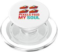 Pixels Feed My Soul Digital Artist Design PopSockets PopGrip for MagSafe