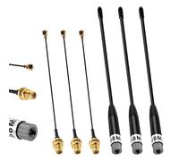 Pixelure 868MHz/10dBi Lora Antenna for ESP32/LoRa32 V3/LoRa32u4 II, SMA Male 195mm + (U.FL IPX) to SMA Female Cable for Meshtastic Lora Long Range Soft Whip-Antenne (3 PCS-Black)