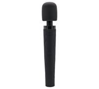 Pixey Deluxe Black Velvet - M-size wand vibrator (black)