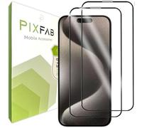 PIXFAB 3D Tempered Glass Screen Protector for iPhone 16 Pro Max, Clear Curved Full Screen 9H Hardness, [Durable] [Shatter Proof] And Scratch Resistant Screen Glass - [Pack of 2]