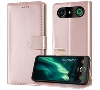 PIXFAB Case for Doro Aurora A10, Leather Wallet Phone Case, Magnetic Book Flip Folio Cover [RFID Protection & 3 Card Slots] and [Kickstand] Phone Cover for Doro Aurora A10 - Rose Gold
