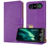 PIXFAB Case for Doro Aurora A10, Leather Wallet Phone Case, Magnetic Book Flip Folio Cover [RFID Protection & 3 Card Slots] and [Kickstand] Phone Cover for Doro Aurora A10 - Purple