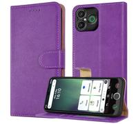 PIXFAB Case for Doro Aurora A30, Leather Wallet Phone Case, Magnetic Book Flip Folio Cover [RFID Protection & 3 Card Slots] and [Kickstand] Phone Cover for Doro Aurora A30 - Purple