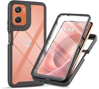 PIXFAB Case for Motorola G06 / G06 Power Phone Case Cover, Shockproof [Built-in Screen Protector], Full Body Protective Clear Front and Back with Soft Bumper Edges Phone Cover for Moto G06