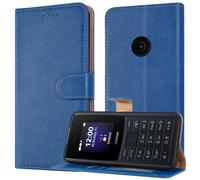 PIXFAB Case for Nokia 110 4G, Leather Wallet Phone Case, Magnetic Book Flip Folio Cover [RFID Protection & Card Slots] and [Kickstand] Case Cover for Nokia 110 4G - Blue
