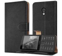 PIXFAB Case for Nokia 235, Leather Wallet Phone Case, Magnetic Book Flip Folio Cover [RFID Protection & Card Slots] and [Kickstand] Case Cover for Nokia 235 (4G) - Black